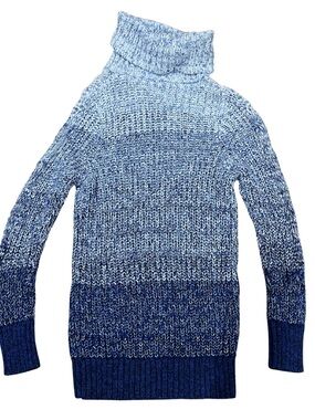 GAP Women's Blue Ombre Turtleneck Sweater